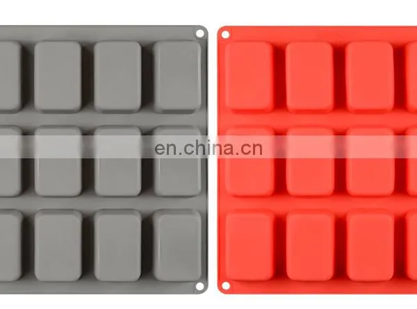 High Quality 6 Cavity BPA-free Rectangular 3D Handle Handmade Bread Cake Silicone Soap Mold photo-4