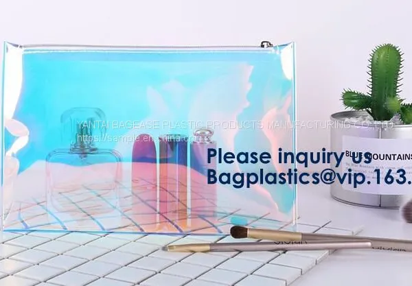 Pvc Makeup Cosmetic Bag Resealable PVC Slider Zip Poly CPE Material, Makeup Mini Clear PVC Cosmetic Bag photo-3