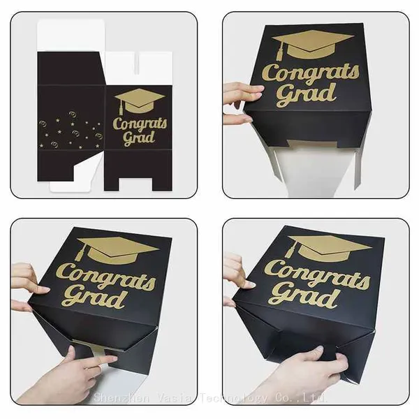 Factory Direct Graduation Card Box - Foldable Cardboard Graduation Card Box, Retailer Ready Supplies photo-2