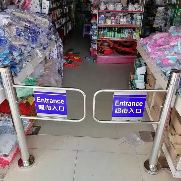 Customized Professional Stainless Electric Securely Control Barrier Gate Supermarket Turnstile photo-5