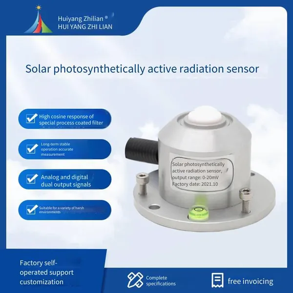photosynthetically active radiation sensor, solar photosynthesis measuring instrument, solar radiation transmitter for greenhouses