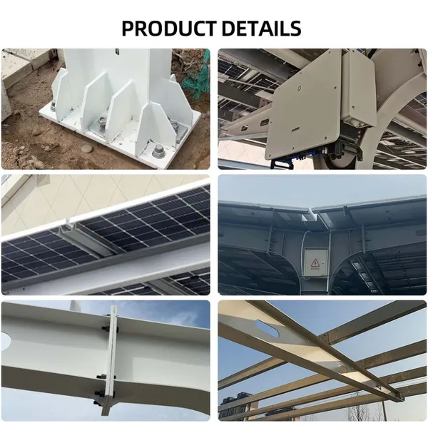 Double Row Solar Carport; Double Parking Solar Carport; Large Solar Carport photo-4