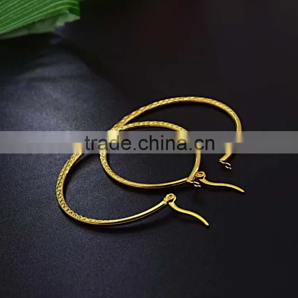 Costume Gold Stainless Steel Jewelry Sixy Lady Big Hoop Fashion Earring photo-6