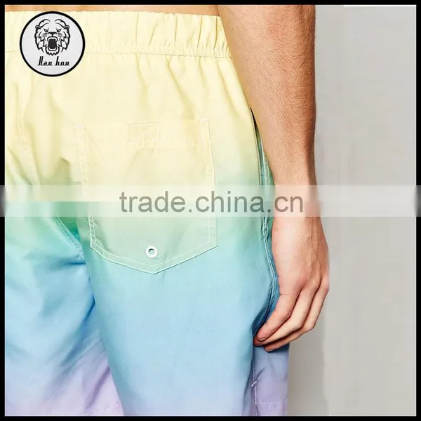 Mid Length Swim Short In Pastel Dip Dye photo-2