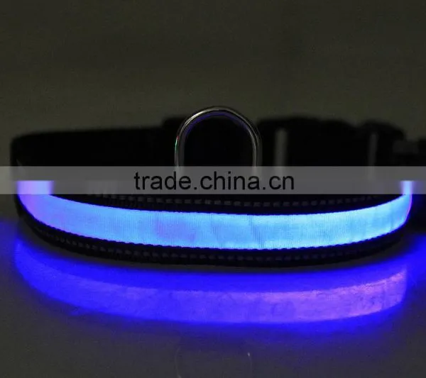 Teddy Dog Pet Led Solar Energy Light Nylon Collar USB Chargeable Flash Golden Retriever Glow Collar photo-5