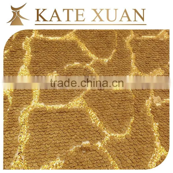 Wholesale Blue Embroidery Tulle Lace Fabrics Beads Sequin photo-3