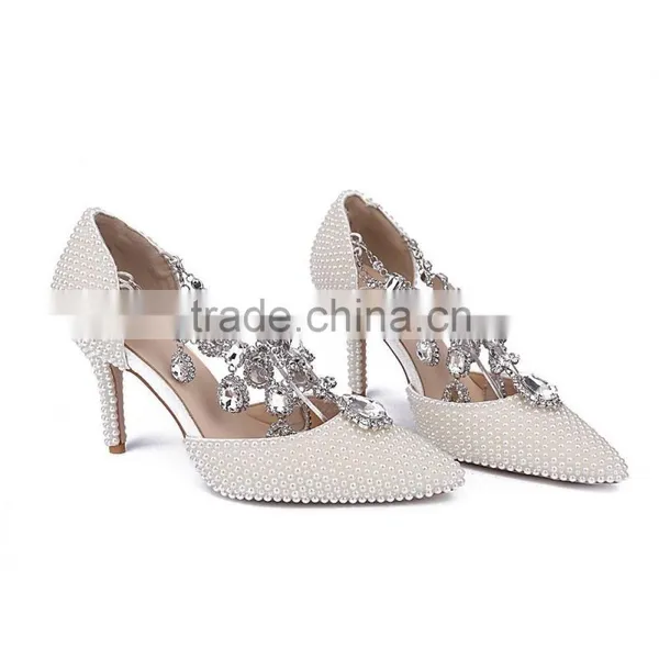 Celebrity Shoes Top One Shoes Hand Beaded Sandals Crystal Wedding High Heel Shoes Red Diamond photo-5