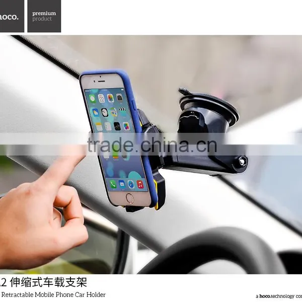 HOCO CA2 Retractable Mobile Phone Car Holder for Universal Mobile Phone 360 Degree Rotating Car Mount Bracket Holder MT-5564 photo-5