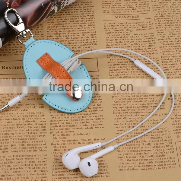 Promotional Leather PVC Earphone Cabel Winder Organizer in Low Price photo-3