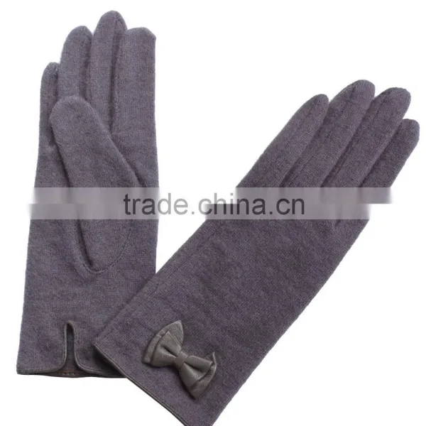 Bow Tie Women Wool Glove photo-4