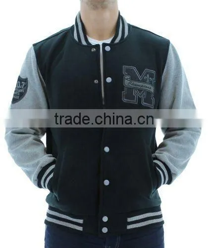 Customized Cotton Fleece Varsity Jacket,custom Pure Cotton Fleece Jacket,fashionwear Cotton Fleece Jacket photo-3