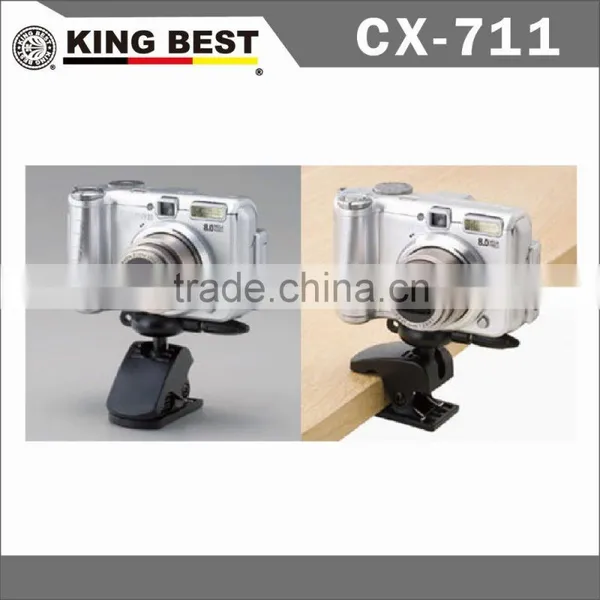 KINGBEST CX-711 TUniversal Ball Head / Clip Stand / 1/4 " Inch Screw Standard Ball Head Camera Flash /Clip Stand photo-3