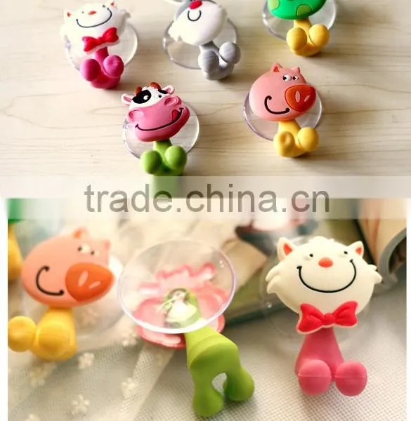 5pcs/lot Ultra Cute Cartoon Sucker Toothbrush Holder / Suction Hooks 19001 photo-4