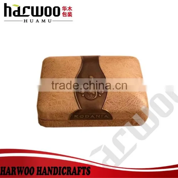 Leather Watch Box With Brown Belt,embossed Leather Watch Packaging photo-2