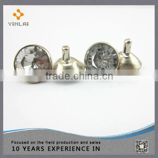 Leather Crystal Rhinestone Decoration Custom Metal Rivet photo-6