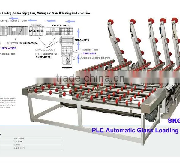 PLC Automatic Glass Loading Table For Edging Machine