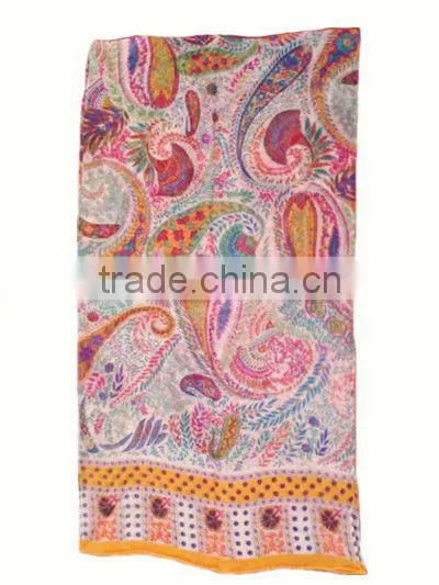 Printed Silk Scarf Shawl de Chine