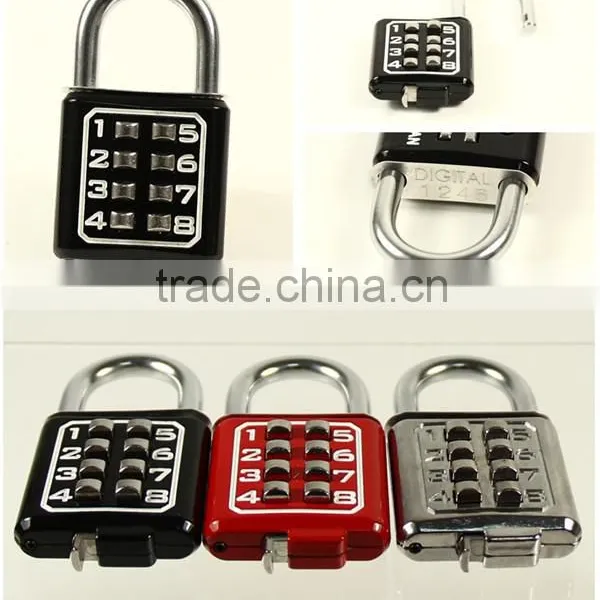 2016 Colorful 8 Digit Small Stainless Steel Padlocks