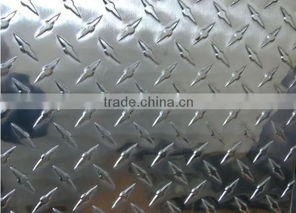 aluminum tread plate non-slip floor in automobiles airplanes light rails vehicle steps stair treads elevators garages wor