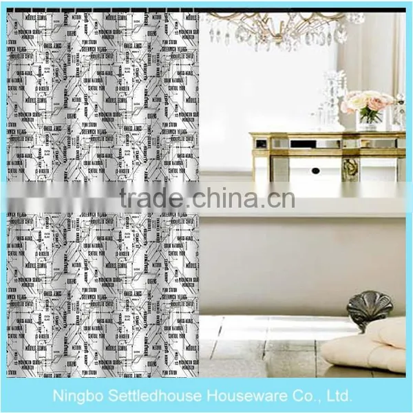 Factory Rotary Printing Mildew Resistant Fabric Shower Curtain, Home Goods Shower Curtains photo-4