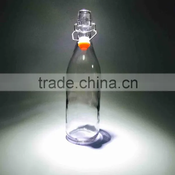250ml High Quality Clear Empty Glass Cooking Olive Oil Bottle With Swing Top Lid photo-3