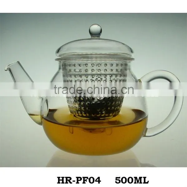 Clear Glass Teapot With PC Filter