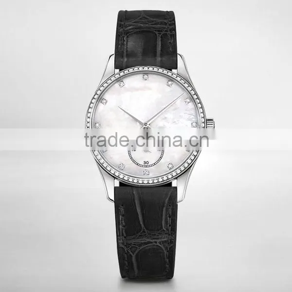 Ladies Fashion Stainless Steel and Leather Belt Watch photo-4