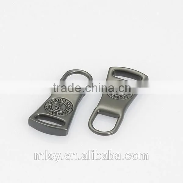 Embossed Gold Brass Zipper Puller for Garments Brightness B1-80009 photo-2