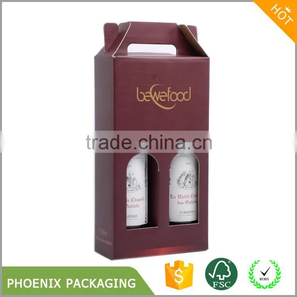 Corrugated Cardboard Wine Glass Box With Window Packaging Box photo-2