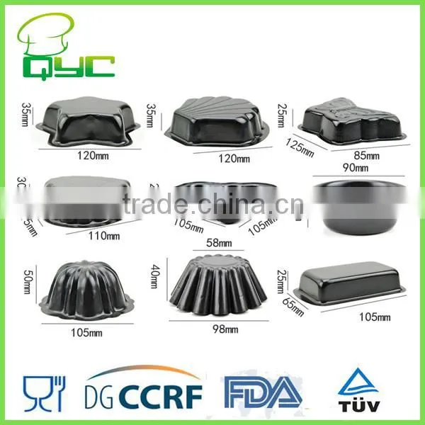 Non-Stick Carbon Steel 9pcs Childrens Pastry Moulds