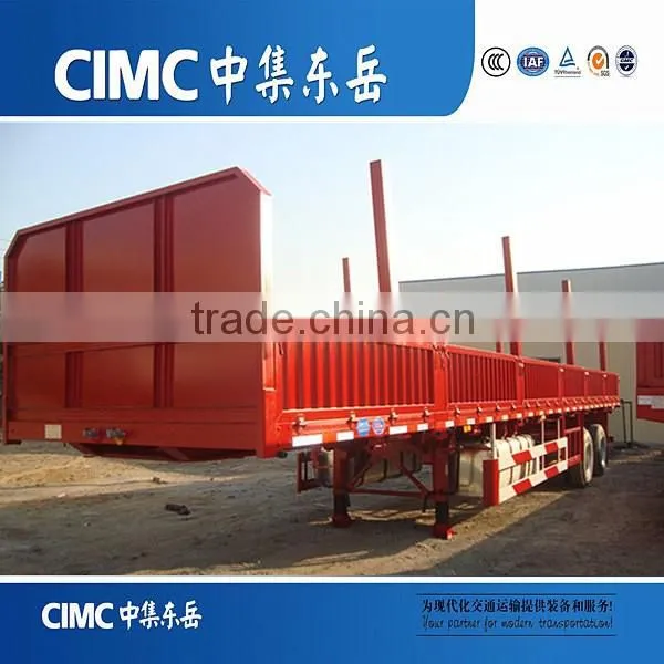 CIMC 3 Axles 60 Ton Stake Cargo Side Wall Semi Trailer, Side Wall Semi Trailer photo-3