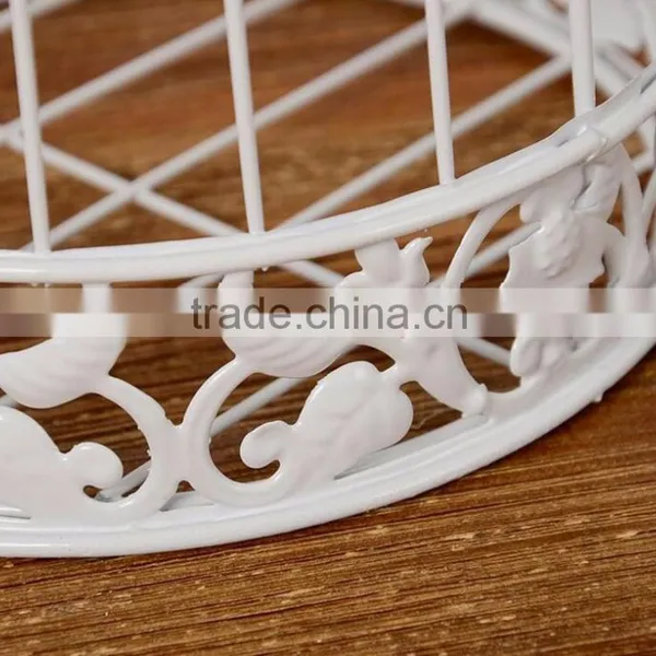 Metal White Wholesale Decorative Bird Cages Wedding photo-4