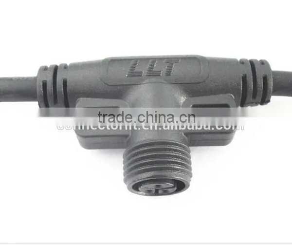 3 Pole Tee Type Led Lamp Joint Led Coupler Waterproof Wire Connector photo-3