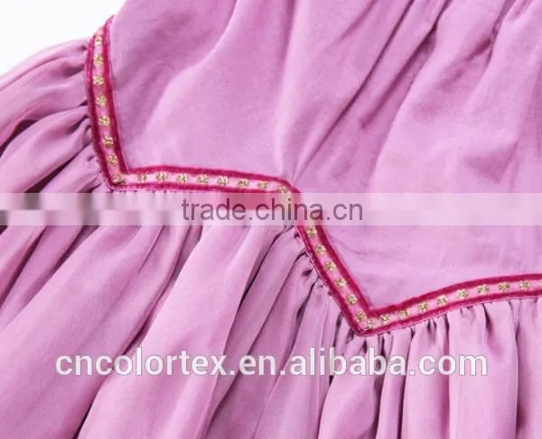 China Girls Summer Cotton Chiffon Pleated Braces Princess Skirt photo-5