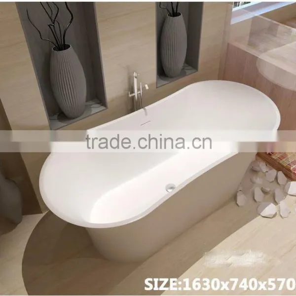 Bathroom Acrylic Artificial Stone Whirlpools Bathtub,Luxurious Used Freestanding Bathtub photo-2