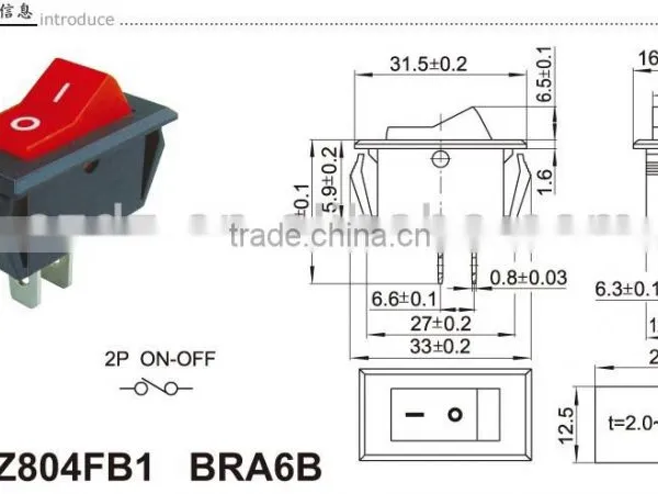 Rocker Toggle Switch,9 Pin Toggle Switch,2 PIN Short Terminal Rocker Switch,home Appliance Rocker Switc photo-2