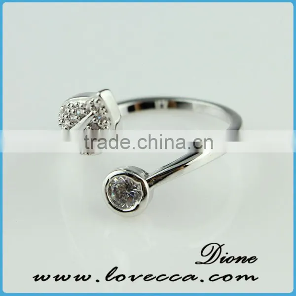 2015 Fashion Jewelry Ring!latest Weddingring Design!micro Pave Diamond Setting Ring-new Fashion Silver Ring Wholesale Jewelry photo-2