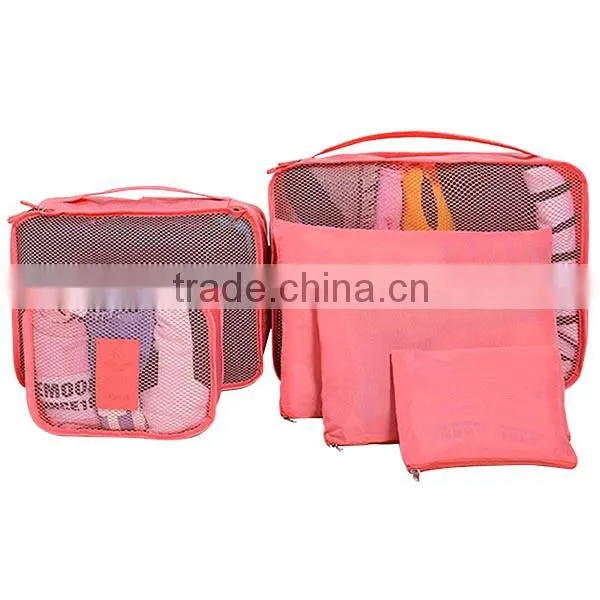Breathable Polyster Zip Lock 6-PCS/Set Travel Packing Cubes for Luggage Organizer photo-2