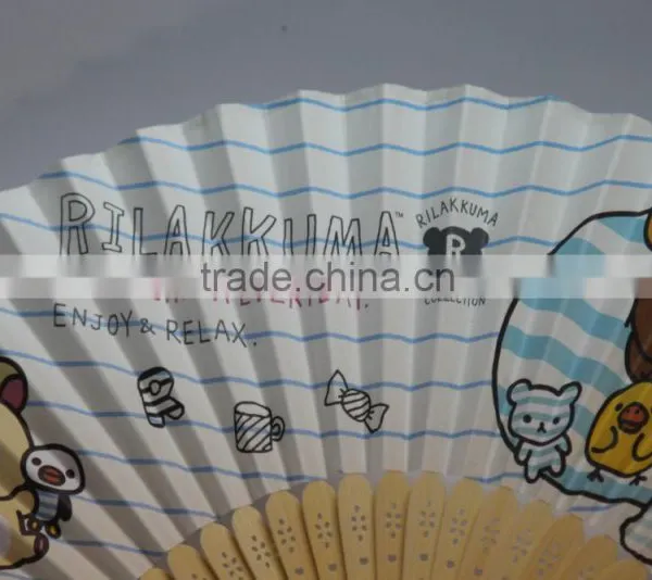Lovely Theme Bamboo Paper Craft Hand Fan photo-3