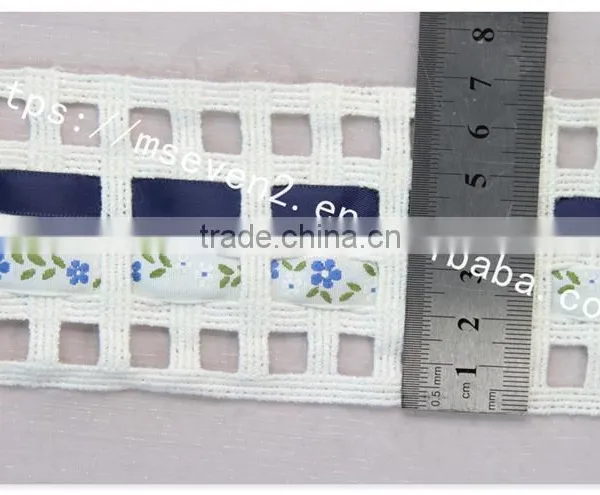Special Design 7cm Width Combined Wholesale Satin Ribbon With Ladder Trim photo-6