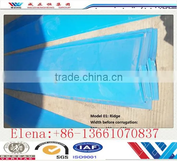 Low Price Color Coated Steel Ridge for Two-sloped Roof, Long Use Ridge Steel Roof photo-3