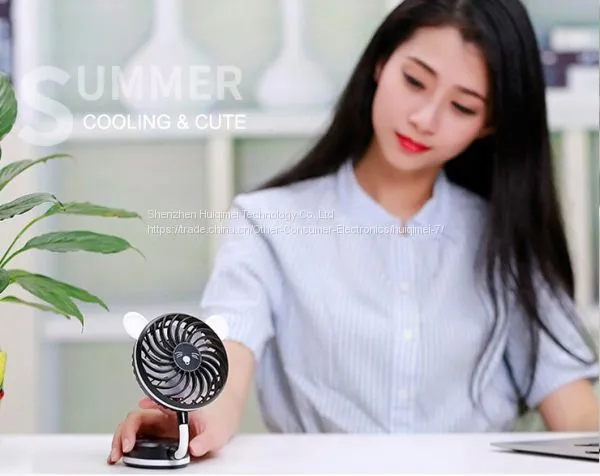 Handheld Mini Cartoon Style USB Folding Fan for Girls In Summer photo-4