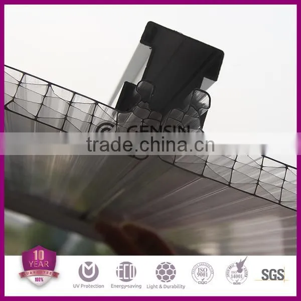 Haining Gensin U-lock Multiwall Polycarbonate Hollow Sheet Building Material photo-4