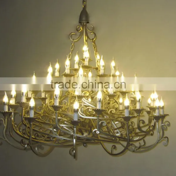 Hot Sale E14 Decorative Metal Chandelier/Beautiful New Design Three Levels Decorative Red Chandelier photo-2