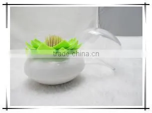 Household Plastic Color Eco-friendly Lotus Toothpick /cotton Bud Holder photo-3