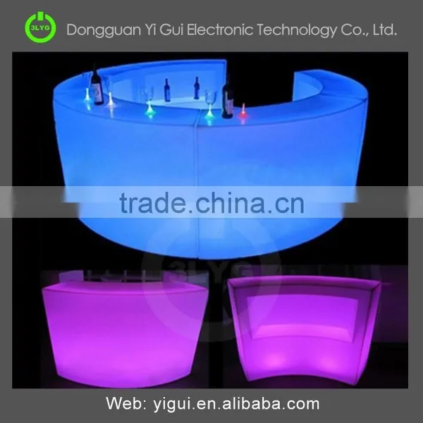 Metal Leg Color Changing LED Cocktail Table Without Glass photo-3