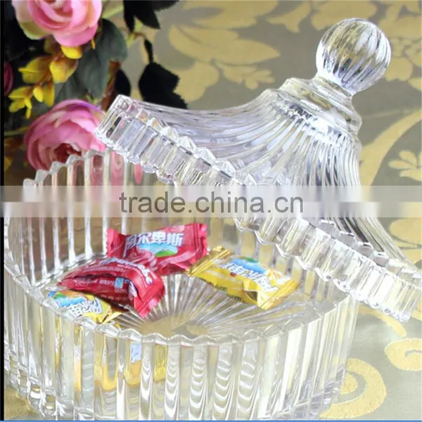 Candle Holder Decor Glass Candy Jar photo-6