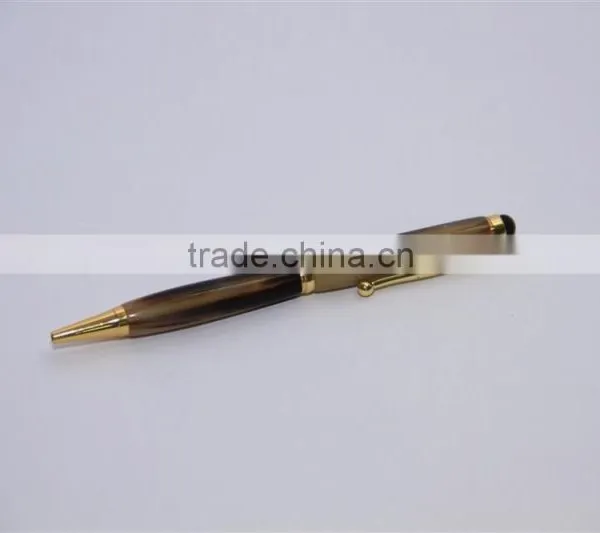 Ballpoint Pen Buffalo Horn and Brass photo-2