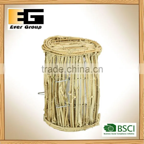 Natural Rattan Baskets Garden Planter Decoration Tray photo-2
