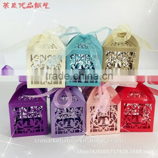 Customized Foldable Sweet Wedding Candy Box Romantic Paper Wedding Box photo-3
